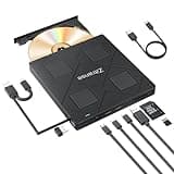 External CD/DVD Drive,upgrade 8 in 1,USB 3.0,2 type-c port,Ultra Slim,Portable Optical Disk Drive Player Burner Reader Writer for Laptop Macbook Desktop PC Compatible with Windows 11/10/8 Linux Mac OS