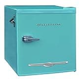 Frigidaire EFR176 Retro Compact Fridge with Chiller Mini Refrigerator with Built-in Bottle Opener for Office, Bedroom, Dorm Room or Cabin, 1.6 cu ft 16" D x 18" W x 18.5" H, Blue