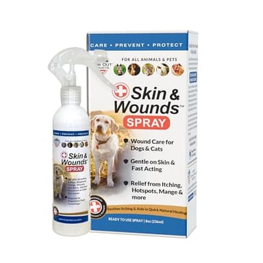 Show Out Skin & Wounds Spray for Dogs — Helps Control Dog Mange & Itchy Skin | Natural Relief for Hot Spots, Ringworm & Dermatitis | Gentle, Vet-Level Care (8 oz)