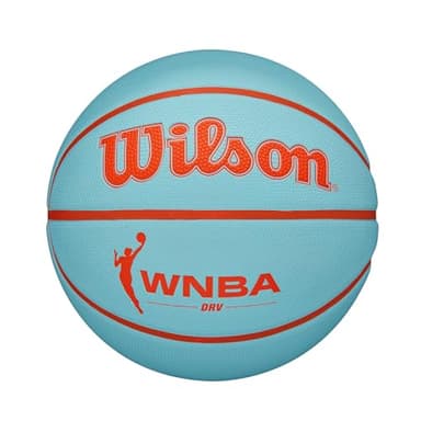 WILSON WNBA DRV Outdoor Basketball - Size 6-28.5", Aqua/Orange