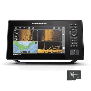 Humminbird XPLORE 9 GPS Fish Finder with Transducer, MEGA Side Imaging+ & HD Touchscreen