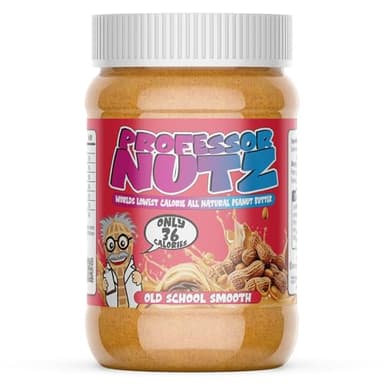 Professor Nutz Organic Peanut Butter- Low Calorie, Nut Butter, Natural Peanut Butter, Natural Fiber, Healthy Peanuts, Great source of Protein, 30 Essential Vitamins (12.41 Oz, Original)