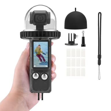 WEWOGA Osmo Pocket 3 40M/131FT Underwater Diving Case Protective Shell Compatible for DJI Osmo Pocket 3 Waterproof Accessories-Black