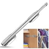 Creatyi 12.6" Stainless Steel Valet Rod Pull Out Valet Rod for Closet Heavy Duty Adjustable Closet Valet Rod,Clothing Hanging Drying Closet Storage Organizer for Bedroom Laundry Room Bathroom (Chrome)