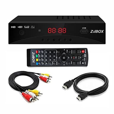 Digital TV Converter Box, ATSC Tv Tuner - ZJBOX for Analog HDTV Live 1080P with Recording&Playback,HDMI Output, Timer Setting TV Tuner Function Digital Channel Free