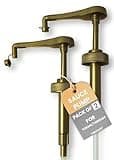 eBun 2-Pack Sauce Pump Dispenser Compatible with 64 oz Torani, Ghirardelli, Davinci, Fontana, Hershey's Containers, Chocolate & Caramel Sauce, Half Gallon & 1 Gallon Pump Dispenser for Popcorn Butter