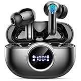 Wireless Earbuds, 2025 Bluetooth 5.4 Headphones Hi-Fi Stereo 3D Bass Ear Buds, 4 ENC Noise Cancelling Mic, 36Hrs USB-C in-Ear Earphones, IP7 Waterproof Workout Sport for Laptop Pad Android iOS, Black