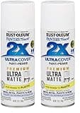 Rust-Oleum 331181 Painter's Touch 2X Ultra Cover Spray Paint, 12 oz, Ultra Matte White (Pack of 2)