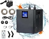 Ezcasch Aquarium Chiller, 79gal 1/3 HP Water Chiller for Cold Plunge, Hydroponic Cooler Fish Tank Cooling System for Axolotl Coral Reef Shrimp with Water Pump and Pipe for Home Use (79gal/300L, 1/3HP)
