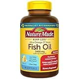 Nature Made Burp Less Ultra Omega 3 Fish Oil Supplements 1400 mg, Omega 3 Supplement for Healthy Heart, Brain and Eyes Support, One Per Day, 90 Softgels