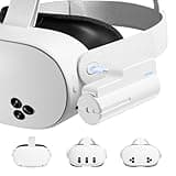 Saqico Battery Pack for Meta Quest 3S/3 and Oculus 2, Fast 18W 5000mAh Head Strap Battery Charger for Quest 3S/3/2 Accessories -Lightweight & Portable Rechargeble Extended Battery Extra VR Playtime