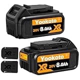 JAUKIST Replacement for Dewalt 20v Max Battery, 20v 8Ah Replacement Battery Compatible with Dewalt 20v Battery DCB200 DCB206 DCB204 DCB205 DCB203 DCB207 Cordless Tools