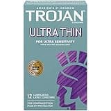 Trojan Ultra Thin Premium Lubricated Condoms - 12 Count