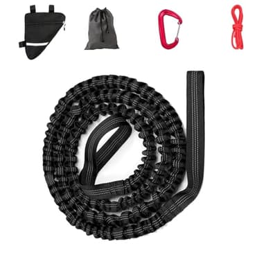 Bicycle Tow Rope, 3 Meters Elastic Bicycle Tow Strap, Elastic Recovery Tow Strap, with Triangle Bag, Suitable for Children's Bicycles, Mountain, E-Bikes, Load Capacity 500 lbs/225 kg