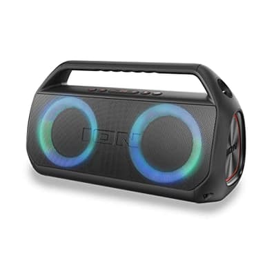Ion Uber Boom Ultra - Water Resistant 80W Portable Bluetooth Party Speaker with Lights, Battery, Built-in Microphone, and AUX Input (Renewed)