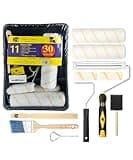 Bates Paint Roller - Paint Brush, Paint Tray, Roller Paint Brush, 11 Piece Home Painting Supplies, Foam Brush, House Painting Tray, Painting Tools, Roller and Paint Brushes, Interior Paint Brushes