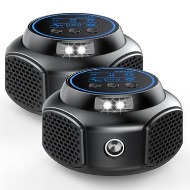 Ultrasonic Mouse Repellent Plug in, Indoor Pest Rodent Control for Mouse Mice Rat Squirrel, Electronic Repelling Device Mouse Traps for House Kitchen Garage Black 2 Pack