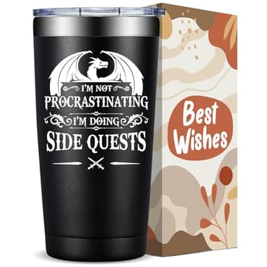 Fufandi Dnd Gifts for Men, Dungeon Master Mug - Dungeons and Dragons Gifts, Gamer Gift, Gaming Mug - D&D Lovers Gamer Gift - Dnd Tumbler Cup 20oz