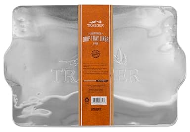 Traeger Silverton 620 Drip Tray Liner, 5‑Pack Disposable Aluminum Liners, Custom Fit for Traeger Silverton 620 Pellet Grills, Easy Cleanup, Grease & Drip Protection