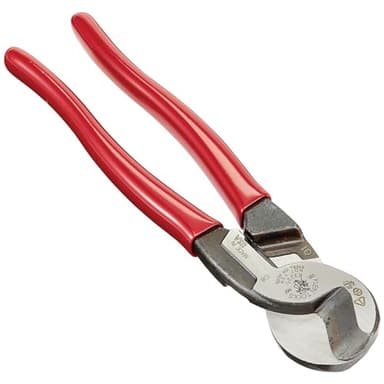 Klein Tools 63225 Cable Cutter, Made in USA, 9-Inch High Leverage Cutter for Aluminum, Copper and Communication Cable