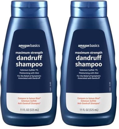 Amazon Basics Moisturizing Dandruff Shampoo, 11 Fl Oz, Pack of 2