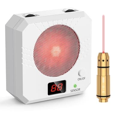 9mm Laser Training Cartridge Dry Fire Target Suitable for Dry Fire Laser Training System, 5 Difficulty Grade Rechargeable Target and Training Cartridge with Snap Cap for Shooting Practice
