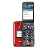 LIVELY Jitterbug Flip2 - Flip Cell Phone for Seniors - Not Compatible with Other Wireless Carriers - Must Be Activated Phone Plan - Red
