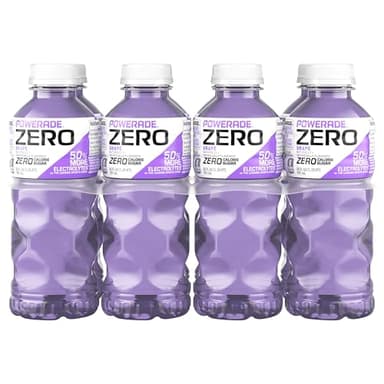 POWERADE Electrolyte Enhanced Zero Sugar Grape Sports Drink, 20 Ounce (Pack of 8)