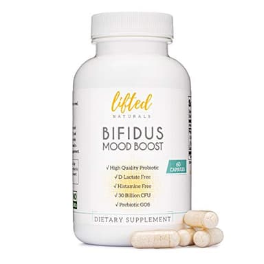 Probiotics 30 Billion CFU - Bifidus Mood Support Supplement w/prebiotics & probiotics for Women and Men - Mood & Digestion Support- Histamine Free - Natural Mood Boost - 60 Days Supply, Non-GMO