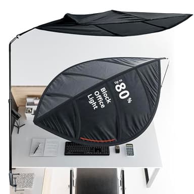 Cubicle Shade - Desk Shade for Cubicle to Block Light, Quick Install, No Tools Needed, Aircraft Grade Aluminium, UV-Resistant Fabric, 57.5x35x35 Inches, No Sag or Tilt, Protects Eyes