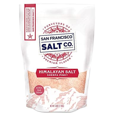 Sherpa Pink Himalayan Salt – Extra-Fine Grain, 5 lbs. | All-Natural, Gluten-Free, No Additives | Perfect for Everyday Cooking & Recipes