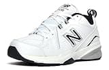New Balance Men's 608 V5 Casual Comfort Cross Trainer, White/Navy, 10.5 Wide