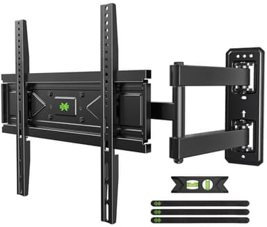 USX MOUNT Swivel TV Wall Mount for 26-60 Inch TVs up to 80 lbs, Single Articulating Arm, Full Motion TV Wall Mount Bracket with Swivel and Tilt, Max VESA 400x400mm