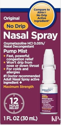 No Drip Nasal Spray, Nasal Spray, Pump Mist, 12 Hour, 1 fl oz