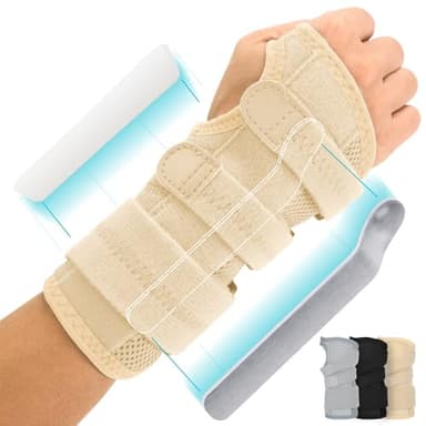 Vive Carpal Tunnel Wrist Brace with Splint for Left or Right Hand - Adjustable Night Wrist Support Splint Immobilizer for Men & Women - Cockup Brace for Arthritis, Tendonitis, Sprain, Injuries & Pain