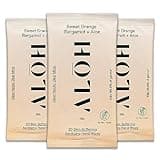 ALŌH Sweet Orange Bergamot + Aloe Sanitizing Hand Wipes - Clean Hands, Clear Mind - On The Go Hand Sanitizing Wipes for Kids and Adults - Travel Size 3 Pack 20ct Wipes (60 wipes)