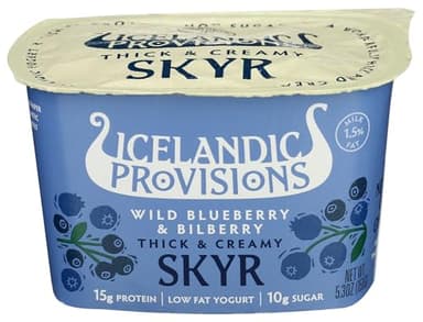 Icelandic Provisions, Wild Blueberry and Bilberry Thick and Creamy SKYR, 5.3 Ounce