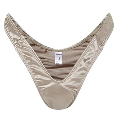 QOYDOY Thong Tucking Gaff Panties For Crossdressers Transgender Individuals Smooth Silky Hidden Gaff Shaping Brief（Beige L）