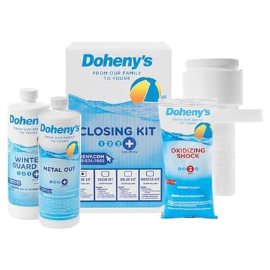 Doheny's Ultimate Pool Closing Kit, Winterizing Chemicals for Above Ground Pools, Inground Pools, Prevents Stains, Rust, Scale, Algae, Treats up to 7,500 Gallons