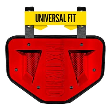 Nxtrnd Football Back Plate, Professional Football Backplates for Shoulder Pads, for Adult & Youth (Chrome Red, Youth)