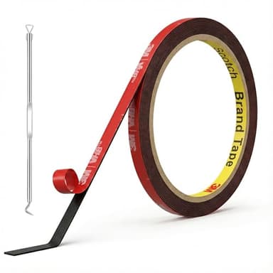 3M Double Sided Mounting Tape Heavy Duty Made of 3M 5925 Vhb 0.25"×10Ft Black Waterproof Foam Tape Strong Adhesive Strip Tape for Automotive Trim Insulation Strip Office Home Décor