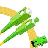 PacSatSales - Fiber Optic Internet Cable 3ft / 1M SC/APC to SC/APC Single Mode Fiber Optic Cable att & Connector. Replacement Optical Internet Jack Cable Extender