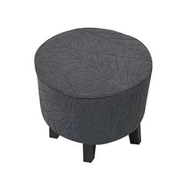 CRFATOP Waterproof Round Ottoman Covers Slipcover Stretch Footstool Protector Covers Soft Footrest Ottoman Seating Ottoman Throw Cover with Elastic Bottom for Living Room Indoor Outdoor,M,22