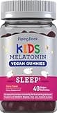 Piping Rock Kids Melatonin Gummy 1mg | 40 Gummies | Cherry Flavor | Vegan, Non-GMO, Gluten Free Supplement