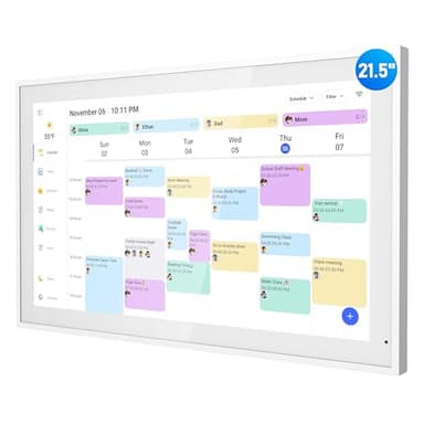 Digital Calendar, 21.5 Inch Electronic Calendar & Chore Chart, Smart Family Organizer with Interactive Touchscreen Display, Wall Mount or Desk Mount in Portrait or Landscape, Gifts for Women Men, Gifts for Mom Dad