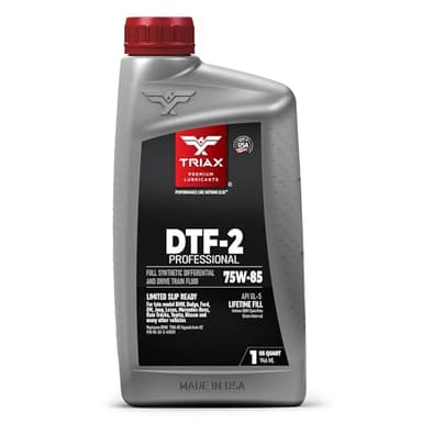 TRIAX DTF-2 Professional 75W-85 GL-5 Full Synthetic Differential & Drivetrain Fluid | Limited Slip Ready | Compatible with BMW, Dodge, Ford, GM, Jeep, Lexus, MB, Nissan & Toyota (1 Quart)