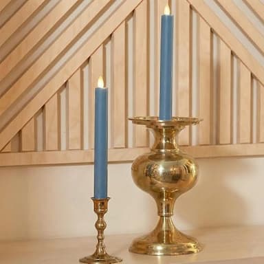 Luminara - Flameless Battery Operated Taper Candle - Spring Lake - Pack of 2-1x9.75 - LED Flickering Flame - Realistic Safe for Home Kids and Pets