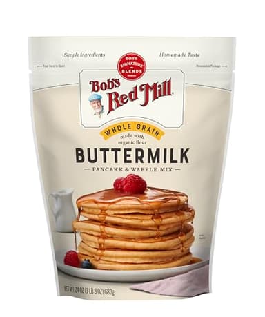 Bob's Red Mill Organic Buttermilk Pancake & Waffle Mix, 24 oz (Pack of 1) - Organic, Kosher, Packaging May Vary