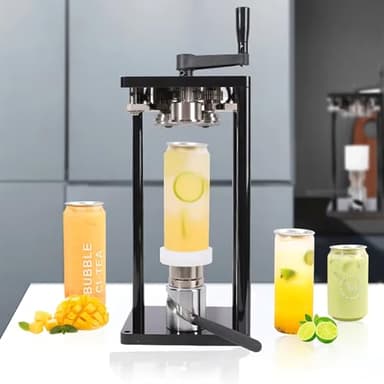 Manual Tin Can Sealer Machine, Can Sealing Machine for Jars Diam 55mm, Common Bottles Sealer for PET Tin Can Cup Sealer Beverage Bottles, Height Adjustable, for 330ML or 500ML or 650ML