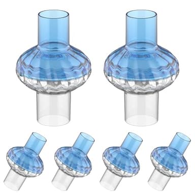 6PCs CPAP Filters for CPAP & BiPAP, Redesigned Inline Filters Without Airflow Resistance, Improved Filtration Efficency Providing Cleaner Airflow, Compatible with Most CPAP Tubing & Machines